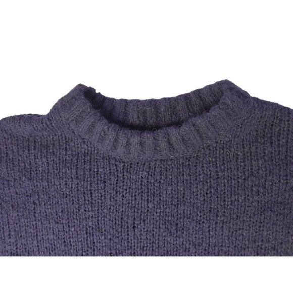 Aerie Oversized Wool Blend Super Soft Knit Sweater Navy Blue Women's XS - Picture 2 of 8